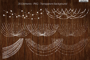 String Lights V3 Clipart Backgrounds