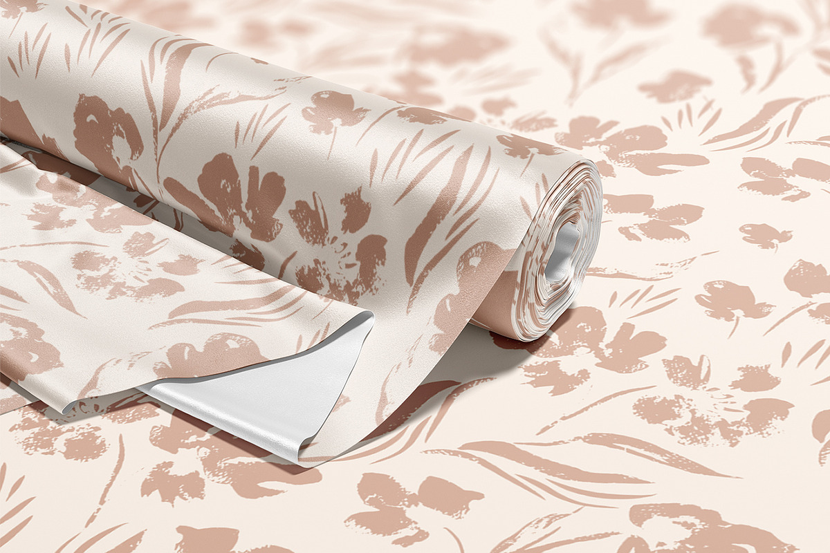 Powder Flower Prints, a Pattern Graphic by MalyskaStudio (Photo 2 of 13)