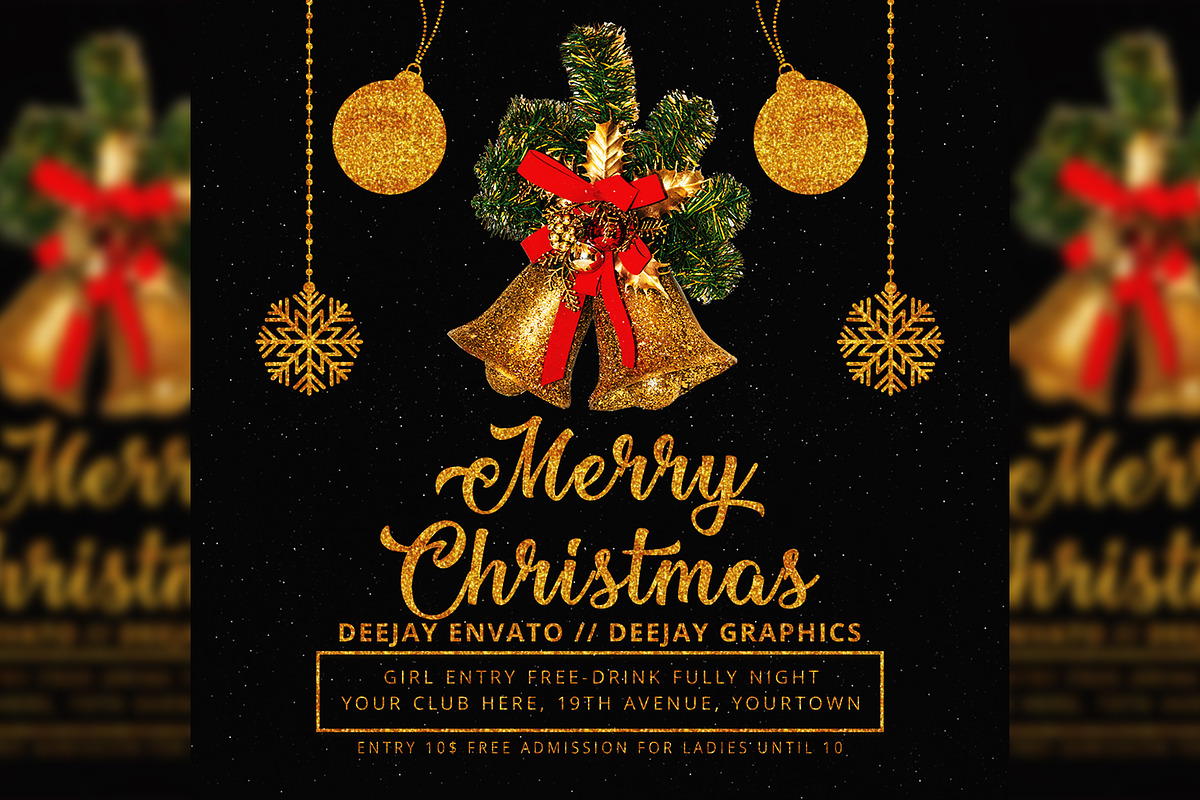 Merry Christmas Flyer, a Flyer Template by VaaniDesigns