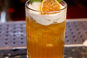 Cocktail glass citrus drink ice mint fruit cream, a Food & Drink Photo by Photo Drive Studio