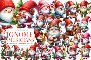 Christmas Gnome Musicians Sublimatio, an Illustration by Designworld
