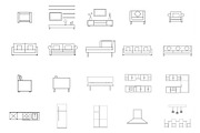 100 Interior Design Stamps Procreate, a Brush Add-On by aivos (Thumbnail 2 of 6)