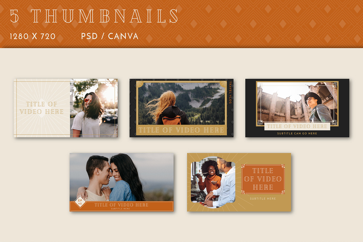 Youtube: Art Deco Mystic, a Social Media Template by Liseno Designs (Photo 5 of 6)