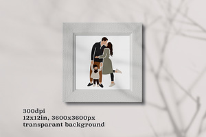 Family Clipart Abstract Couple Love