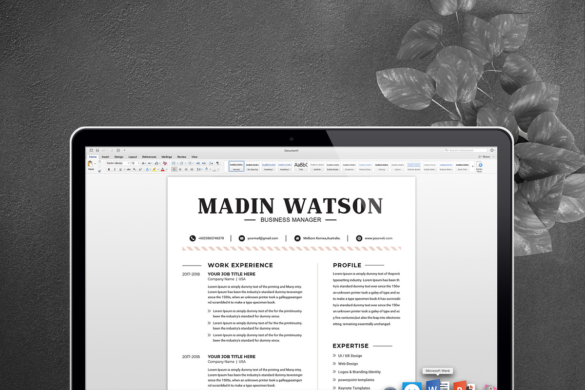 Simple Professional Resume Template, a Resume Template by ResumeInventor (Photo 5 of 6)