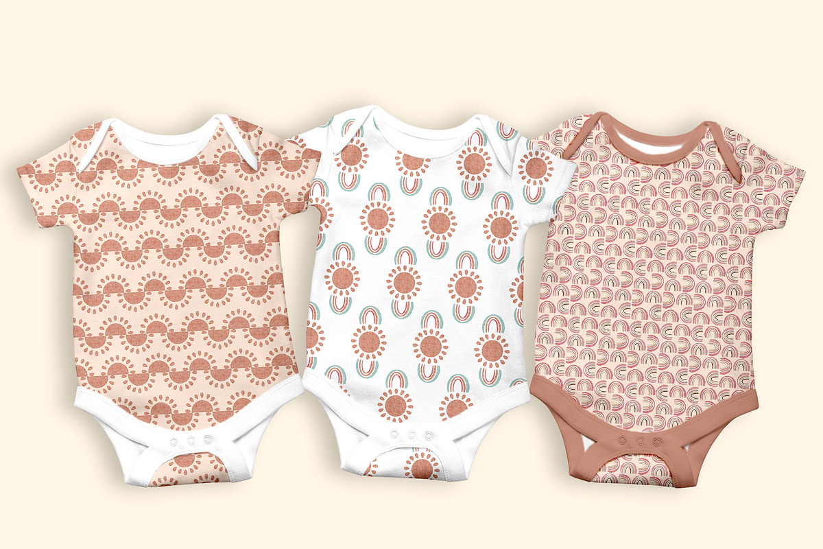 Hand-Drawn Boho Rainbow Patterns Set, a Pattern Graphic by Oksana Dovhopol Art (Photo 3 of 32)