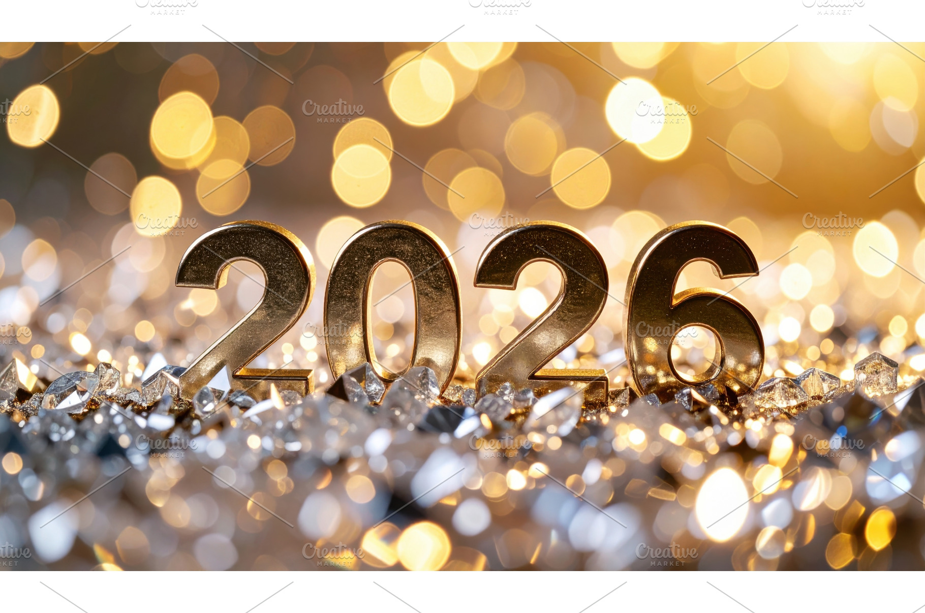Gold numbers reading 2026 with, a Holiday Photo by Igor Tichonow