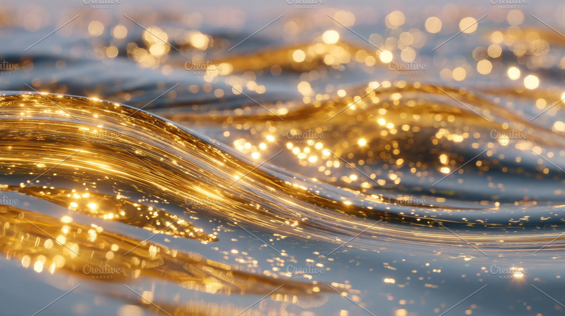 Golden waves shimmering on water, a Photo by Beautiful things
