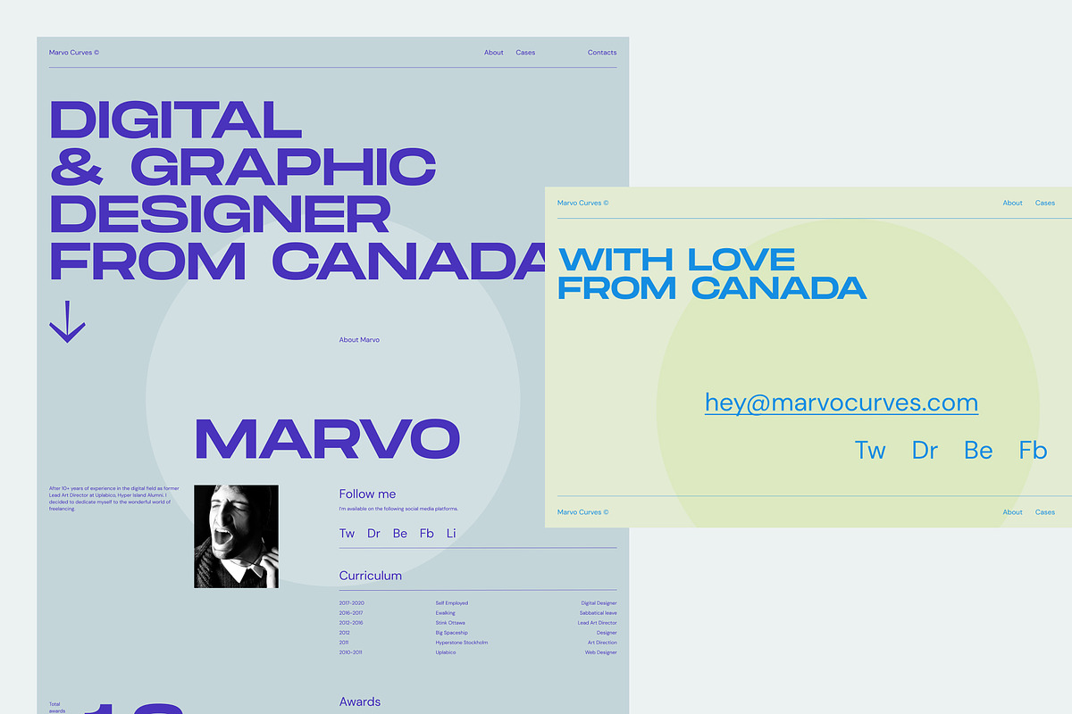 Marvo — Portfolio Figma Template, a Landing Page Template by Spartak Vee (Photo 7 of 8)