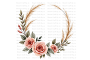 Terracotta Floral Wreath, a Decorative Illustration by Bloom Craft Creations (Thumbnail 5 of 10)