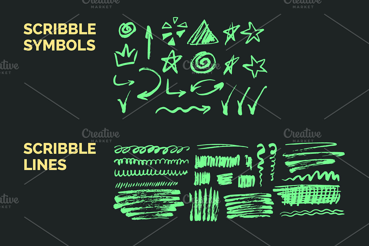 Scribbles Set Doodle Style, an Object Graphic by 35lab (Photo 3 of 6)
