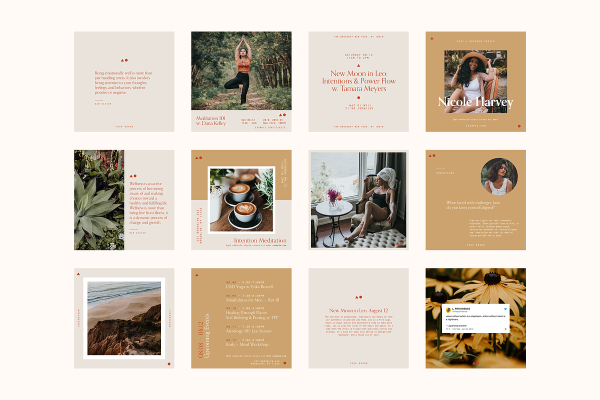 CALM Wellness Social Canva Pack, a Social Media Template by Providence Studio (Photo 4 of 7)