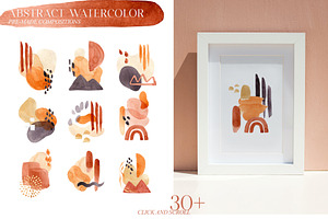 Abstract Watercolor Set