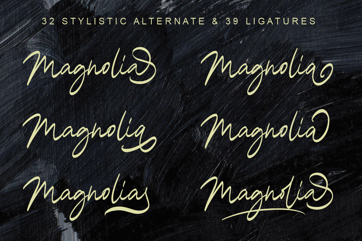 Magnolia Calligraphy Font preview 2