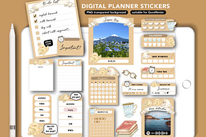 back to school PNG planner stickers, a Design Template by hanacrochetdesign