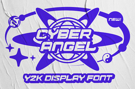 Cyber Angel Y2K Logo Font, a Sans Serif Font by HipFonts