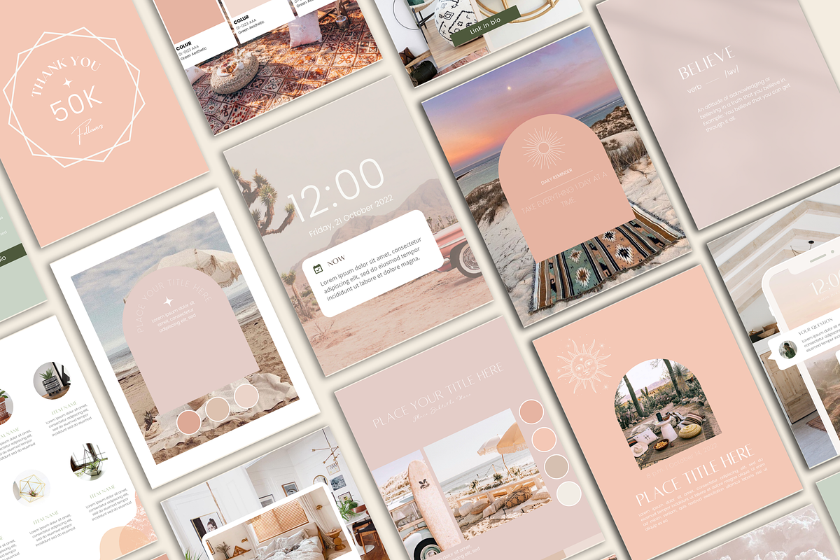 Instagram Template BUNDLE, a Social Media Template by Templits (Photo 1 of 8)