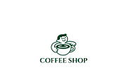 Cartoon Coffee Barista Logo, a Branding & Logo Template by HueNestify (Thumbnail 1 of 2)