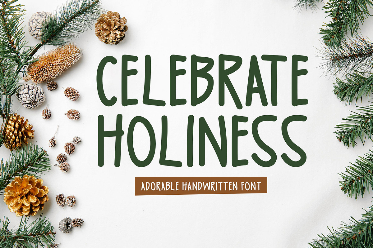 Celebrate Holiness Typeface, a Handwritten Font by Seemly Fonts (Photo 1 of 5)