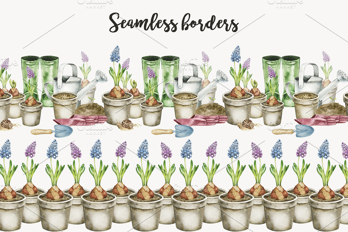 Gardening Watercolor Clip art, an Object Illustration by Eves_Aquadreams (Photo 6 of 13)