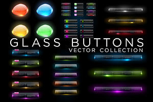 Glass Buttons Vector Collection