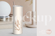 20oz Skinny Tumbler Mockup, a Cups & Container Mockup by MoMockups (Thumbnail 3 of 4)