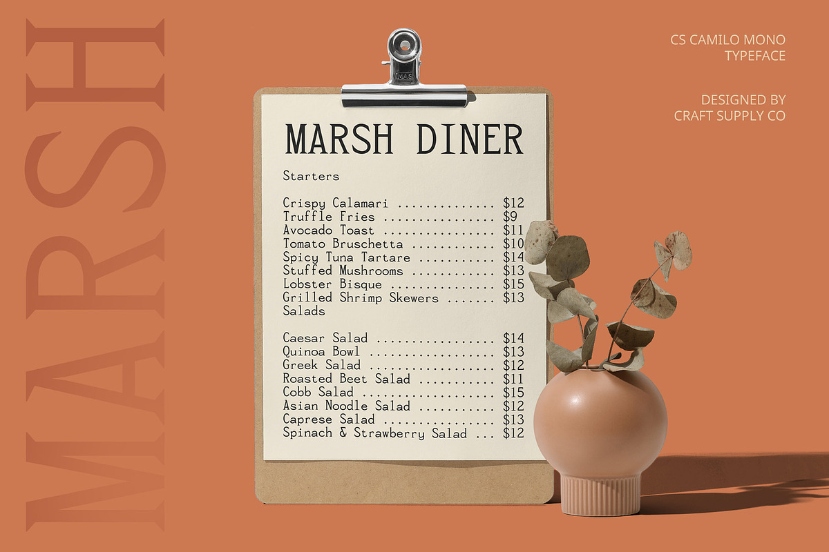 CS Camilo Mono – Monospaced Font, a Sans Serif Font by Craft Supply Co. (Photo 5 of 8)
