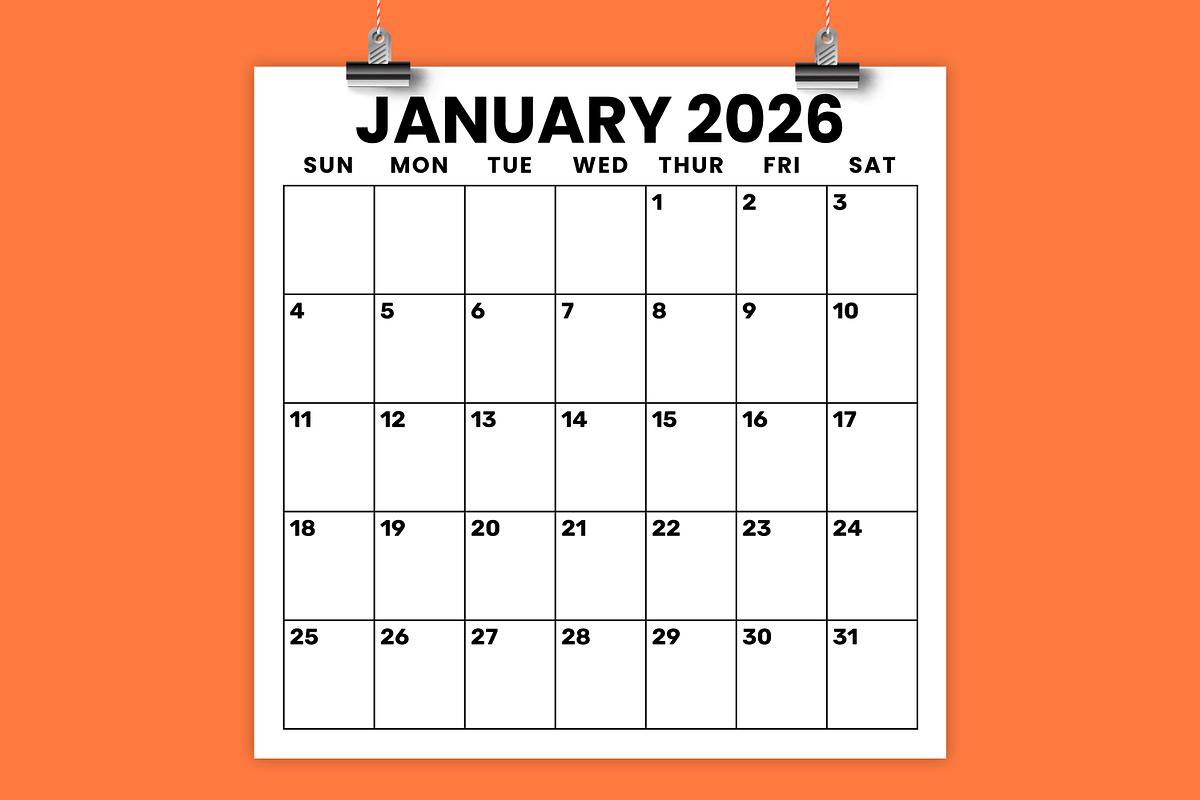 2026 Square 12x12 Large No. Calendar, a Stationery Template by Running With Foxes (Photo 1 of 5)