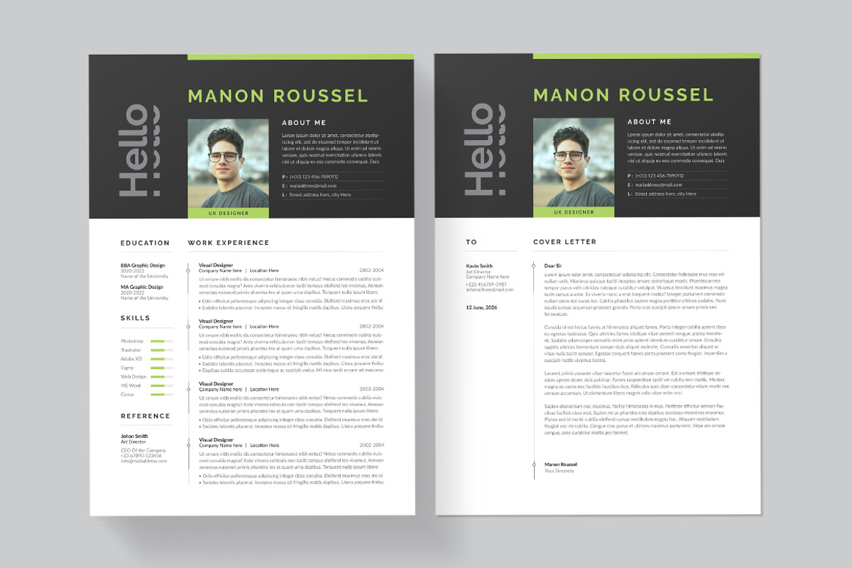 Clean Resume/CV | Word & EPS, a Resume Template by HiveArts (Photo 2 of 4)