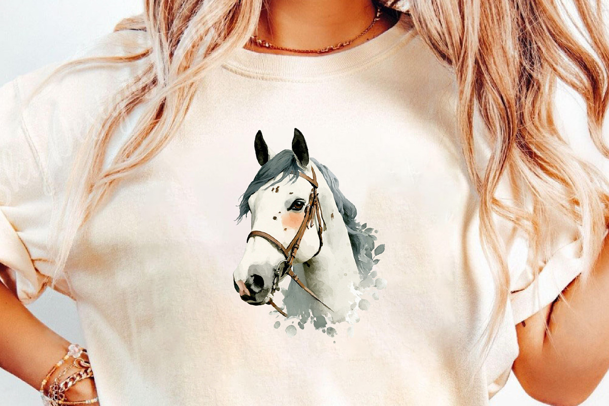 Horse Clipart, Horse Illustration Se, an Illustration by DreamCafeArt (Photo 6 of 6)