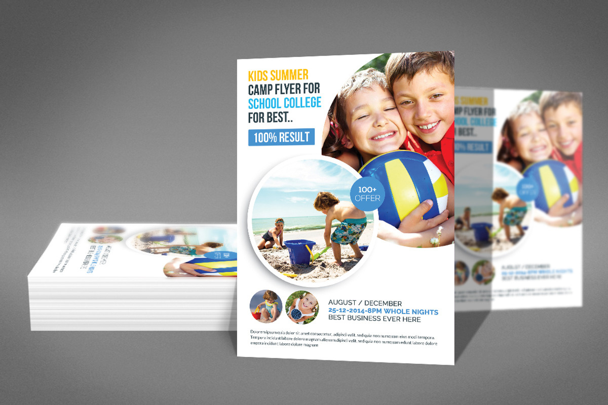 Kids Summer Camp Flyer, a Flyer Template by graphicforest (Photo 3 of 4)
