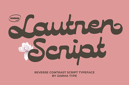 Lautren - Reverse Contrast Script, a Script Font by Zarma Type