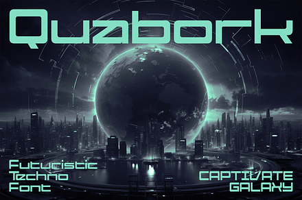 Quabork - Futuristic Square Fonts, a Sans Serif Font by Konstantine Studio
