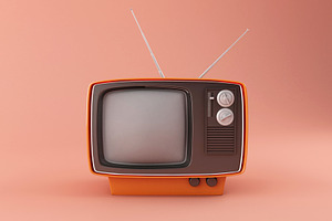 3D retro tv, a Background Photo by Mego-studio