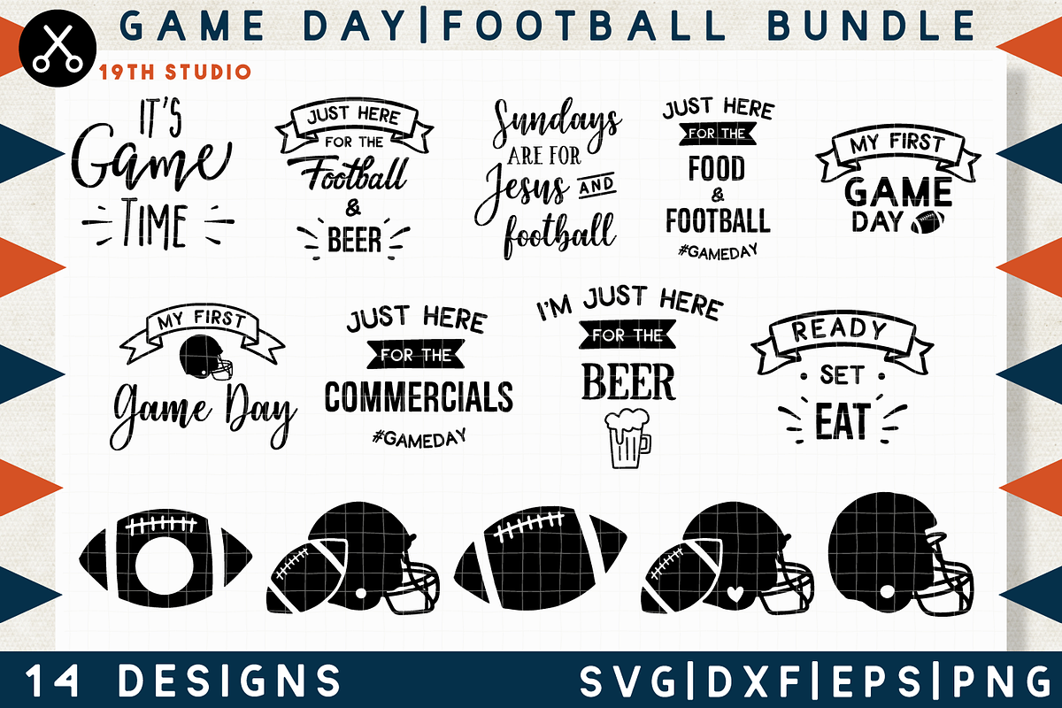 Football SVG Bundle | MB11, an Illustration by Craft House SVG