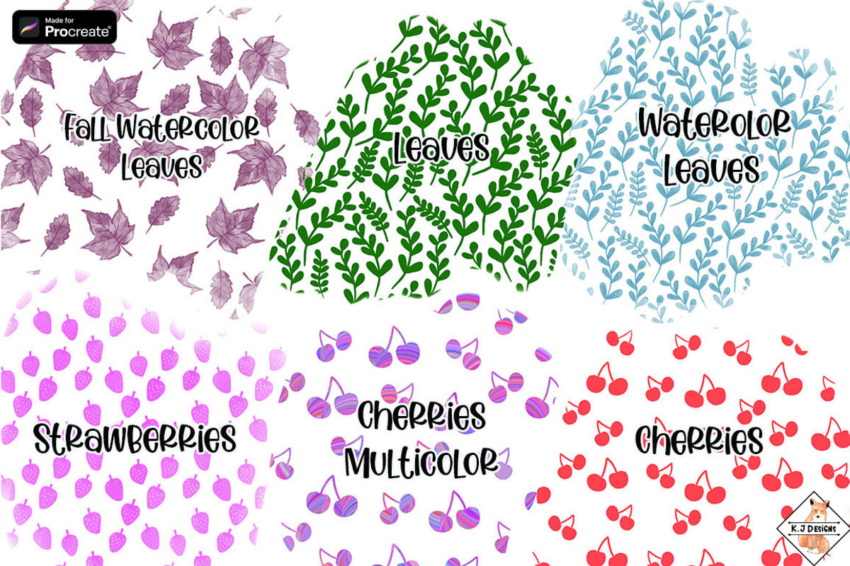 Procreate Pattern Brushes, a Brushes & More by Karen J (Photo 3 of 5)