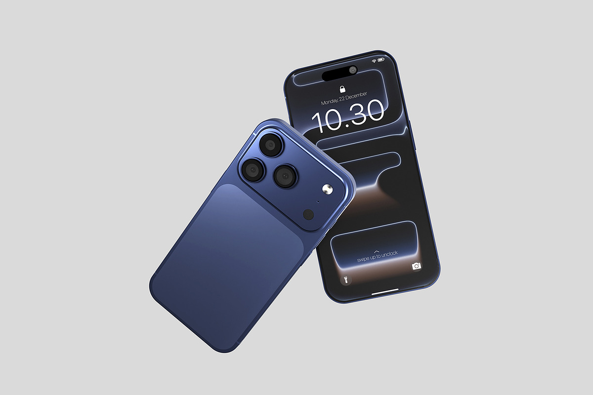 Realistic iPhone 17 Pro Mockup PSD, an iPhone Mockup by MA-KING_ART (Photo 3 of 5)