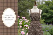 Vintage Brown Floral Print Patterns, a Pattern Graphic by Eclectic Anthology (Thumbnail 8 of 14)