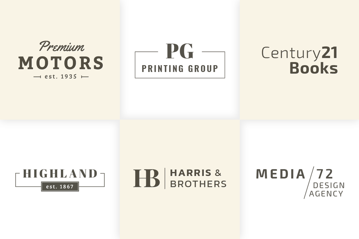 30 Minimal Typography Logo Templates, a Branding & Logo Template by PhotoMarket (Photo 4 of 12)