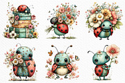 Whimsical Ladybug Spring Set Clipart, an Illustration by Craft Nest (Thumbnail 4 of 12)