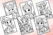 Christmas Dragon Coloring Pages, an Animal Illustration by Catchy Ideaz (Thumbnail 3 of 3)