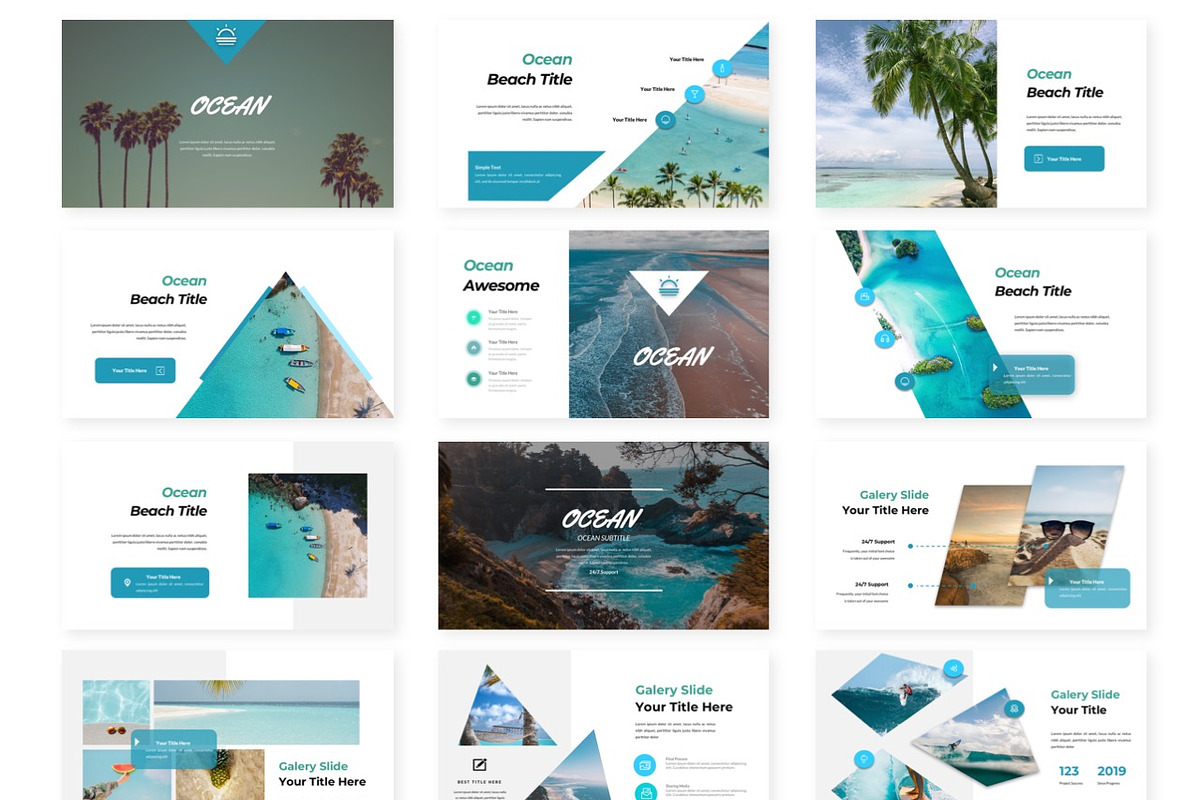 Ocean - Powerpoint Template, a Presentation Template by AQR Studio
