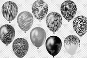 Black and Silver Safari Balloons, an Object Graphic by Digital Curio (Thumbnail 5 of 5)