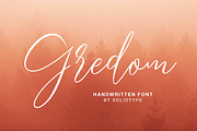 Gredom Script, a Script Font by Solidtype (Thumbnail 1 of 7)