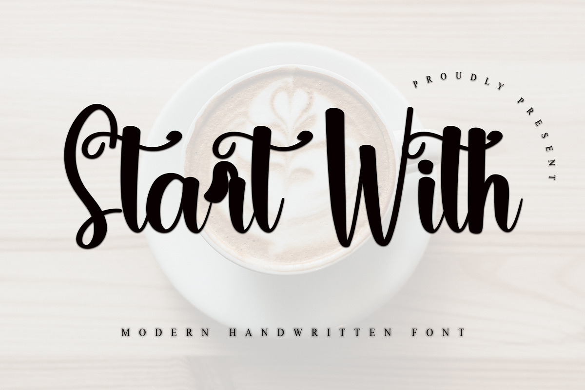 Start With, a Handwritten Font by FreshTypeINK (Photo 1 of 7)