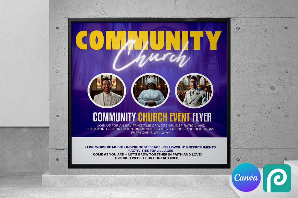 10 Church Flyers Bundle | Canva, a Graphic by graphicforest (Photo 3 of 12)