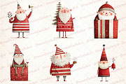 Funny Christmas Santa Clipart, an Illustration by DreamCafeArt (Thumbnail 8 of 8)