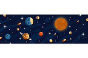Outer space cartoon background, an Object Graphic by Stock-Smart-Start (Thumbnail 1 of 3)