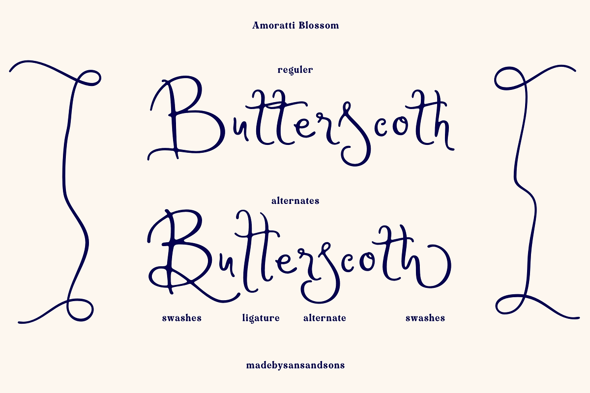 Amoratti Blossom, a Script Font by Sans & Sons (Photo 8 of 9)