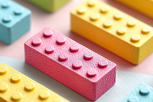 Colorful toy building blocks, a School & Education Photo by MistyDay